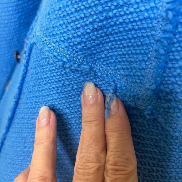 Soft Surroundings Vibrant Blue Tunic Size Small Cowl Neck - Picture 8 of 14